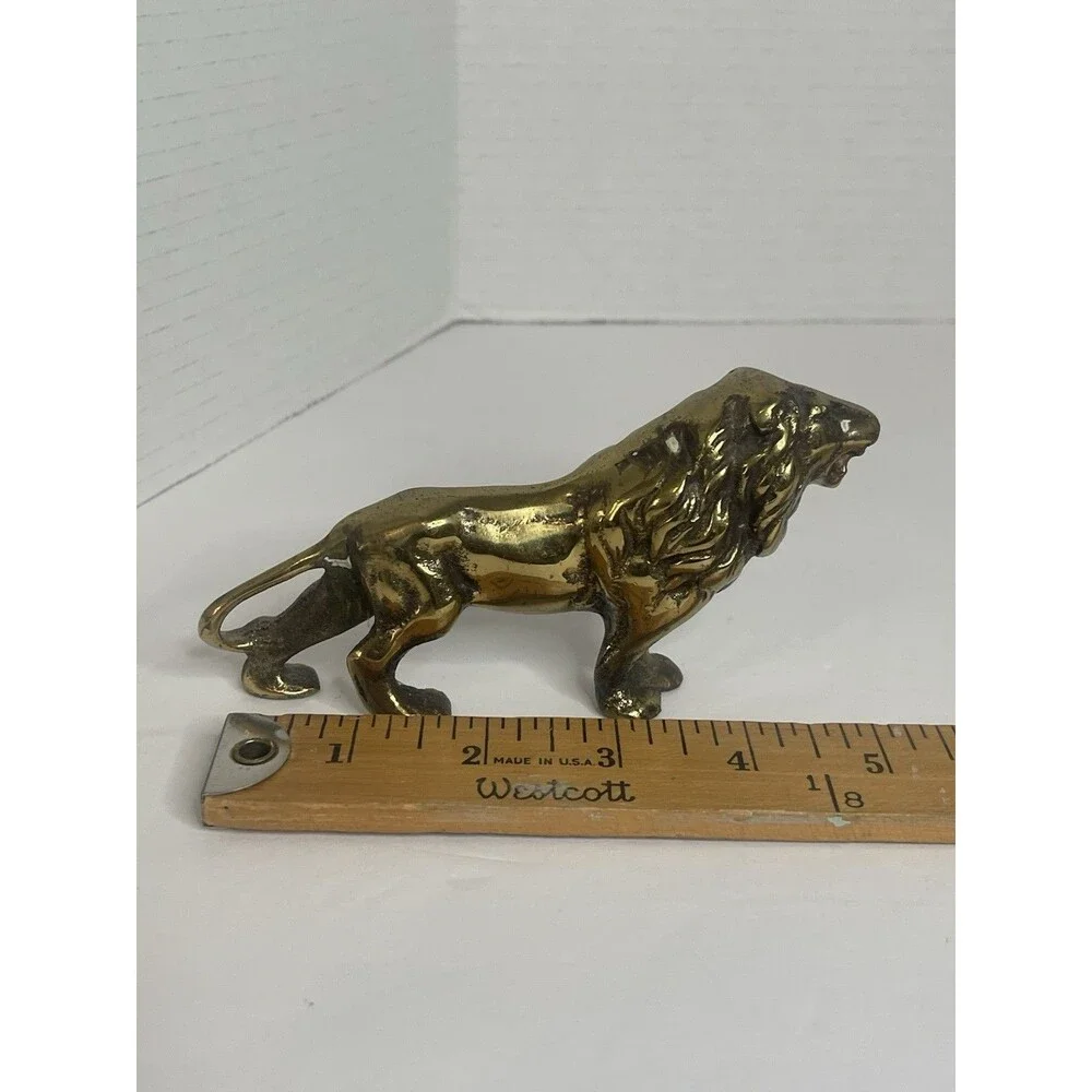 Gold Mini Lion Vintage Decor MCM 5